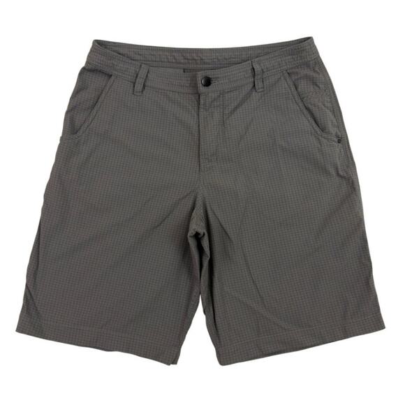 Lululemon ABC Shorts Men’s Size 34 Gray Grid Pattern Technical Fabric Athletic - Picture 1 of 12